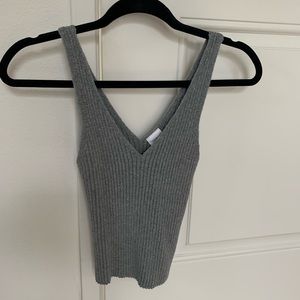 Gray sweater tank